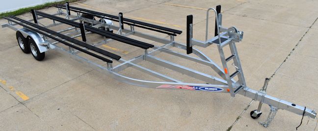 PT24THD Tandem Axle Heavy Duty Pontoon Trailer with Brakes - Galvanized #5820 Capacity